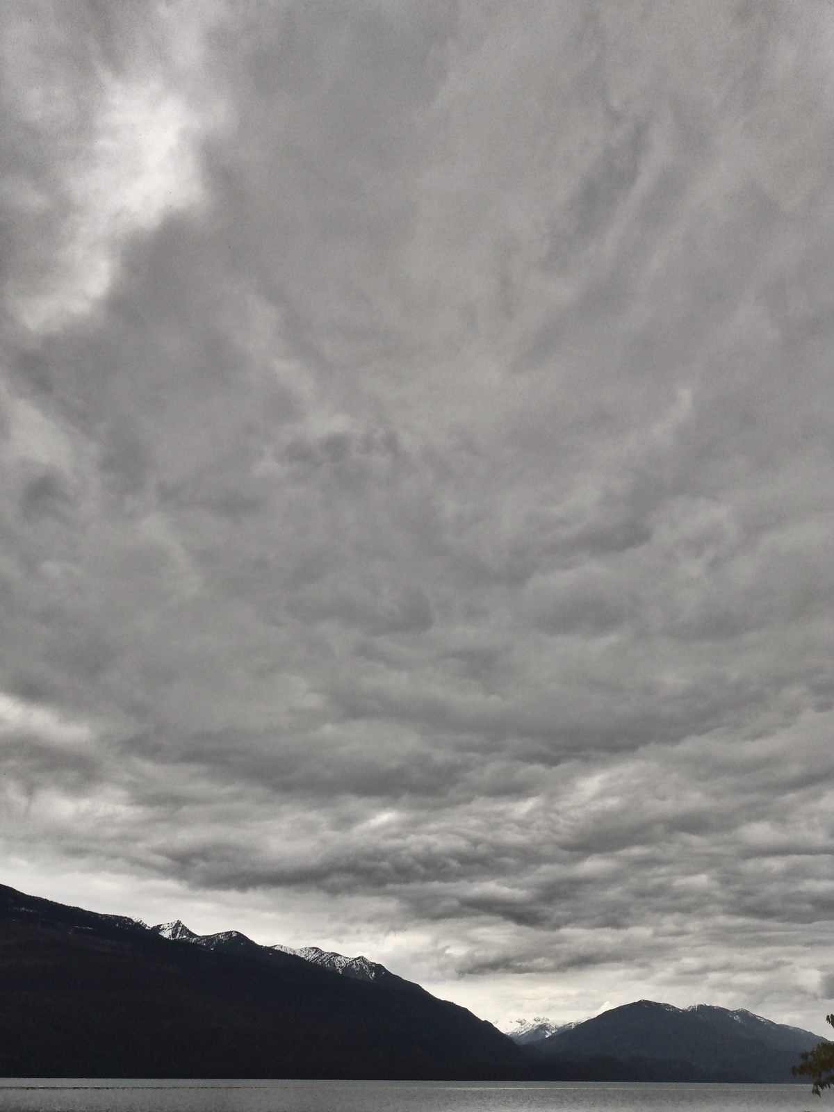Beautiful gray pattern emerges in the sky